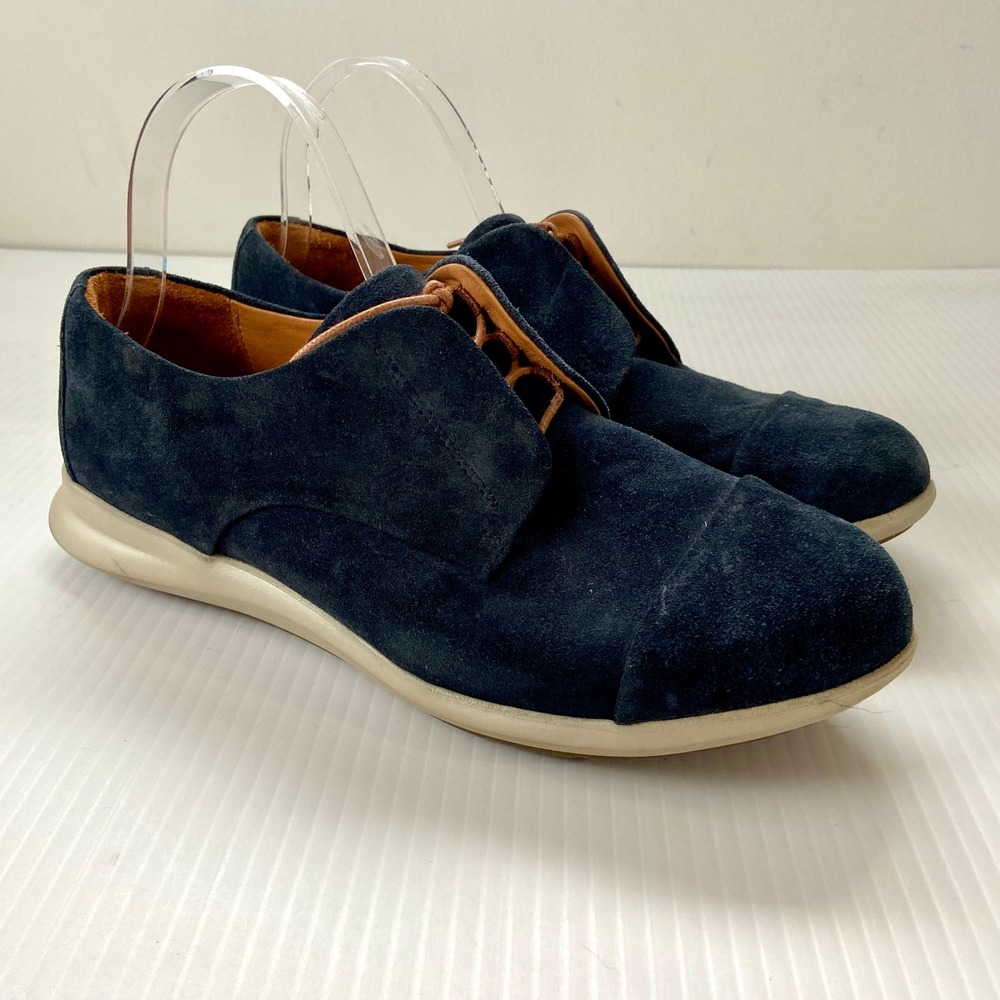 Samuel Hubbard Womens‎ Freedom Now Lace Up Midnight Blue Suede Shoes Sneaker 8.5